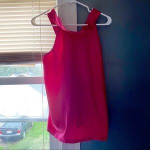 Jil Sander Pink Cotton Criss Cross Back Halter Top